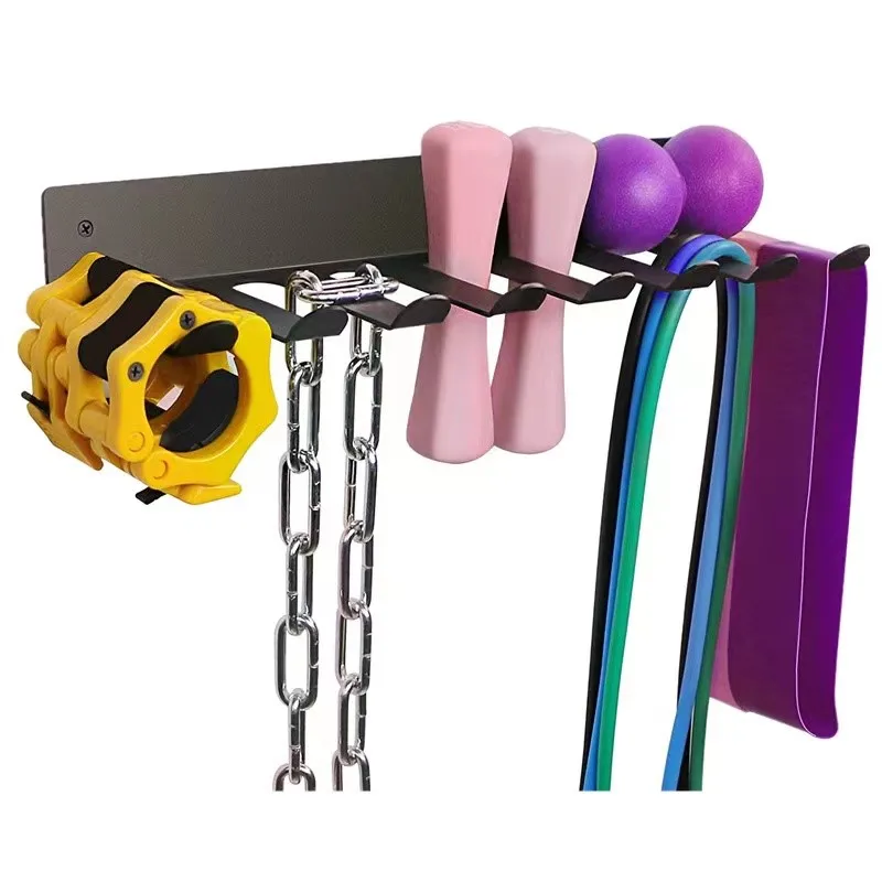 

6/7 HolesMetal Bat Storage Rack Wall-mounted Baseball Display Holder For Weightlifting Handles Chains Olympic Barbells Dumbbells