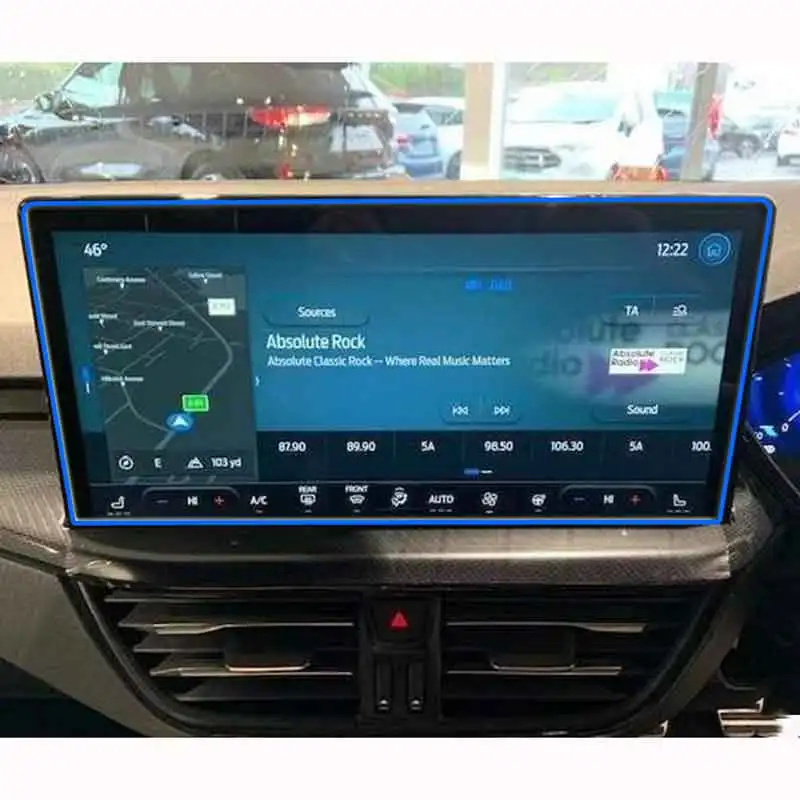 

13,2 дюйма 2 шт ПЭТ Защитная пленка для экрана для Ford Focus 2022 Автомобильный GPS навигатор сенсорный экран интерьерные наклейки аксессуары