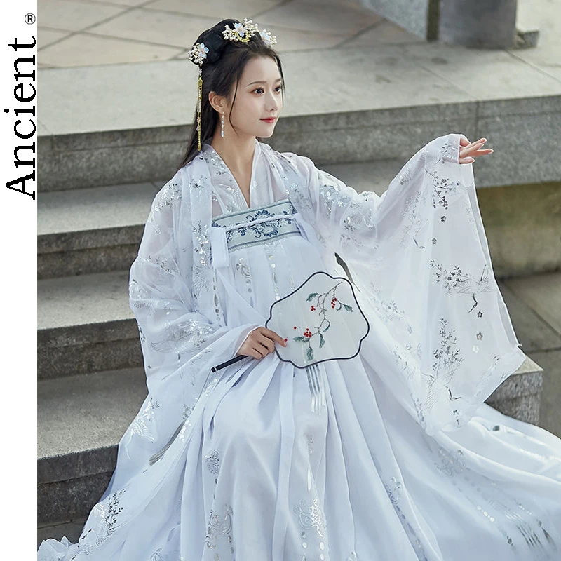 

New Hanfu Chinese Style Ancient Cosplay Tang Dynasty Improve Traditional Clothing Folk Dance Costumes Woman Retro Fashion Suit