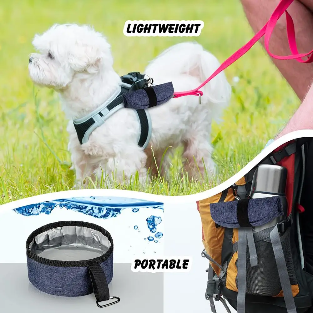 

Pet Dog Travel Water Bowl Outdoor Portable Large Capacity Folding Food Bowls Hiking Accessories