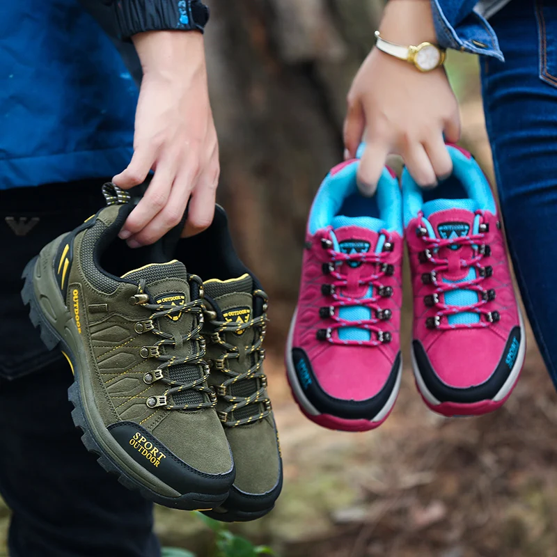 R.xjian  Couple Hiking Shoes Breathable Fashion Men And Women Outdoor Anti-Skid Wear-Resistant Shock Absorption Motorcycle Boots