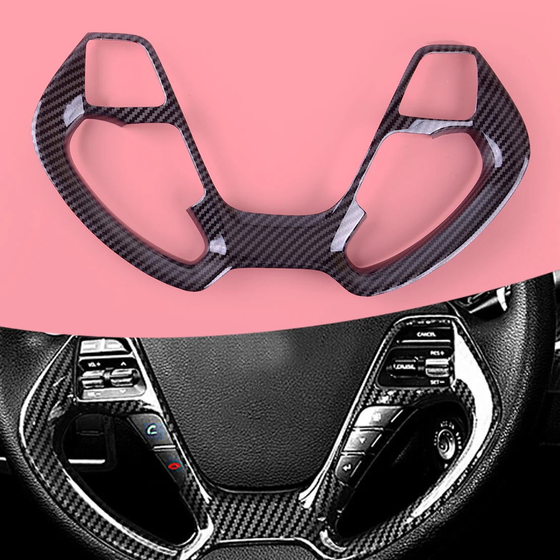 Карбоновое стильное внутреннее переднее рулевое колесо крышка кнопки отделка