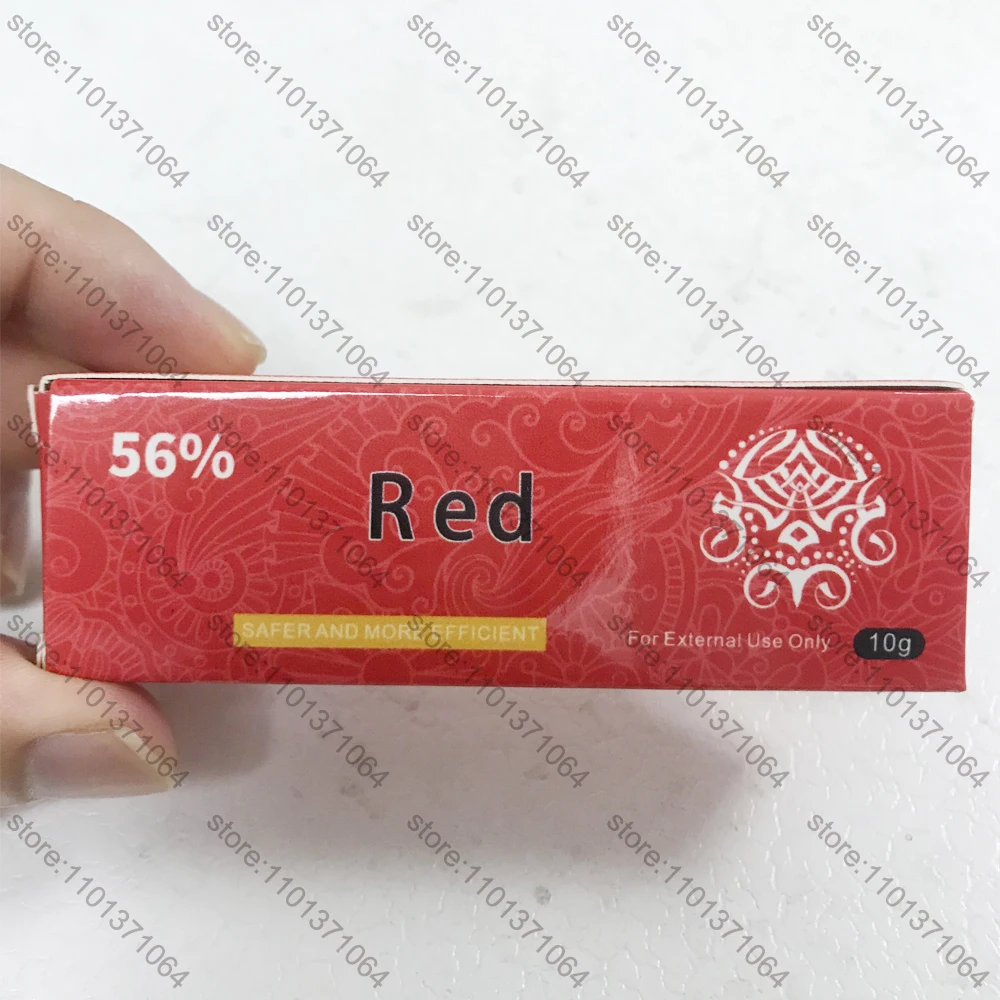 

Red 56% Tattoo Cream Before Permanent makeup Body Eyebrow Eyeliner Lips 10g