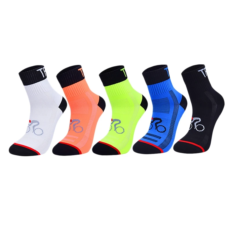 

5Pair Cycling Socks Men Women Breathable Bike Socks Non-Slip Absorb Sweat Protect Feet Sport Socks