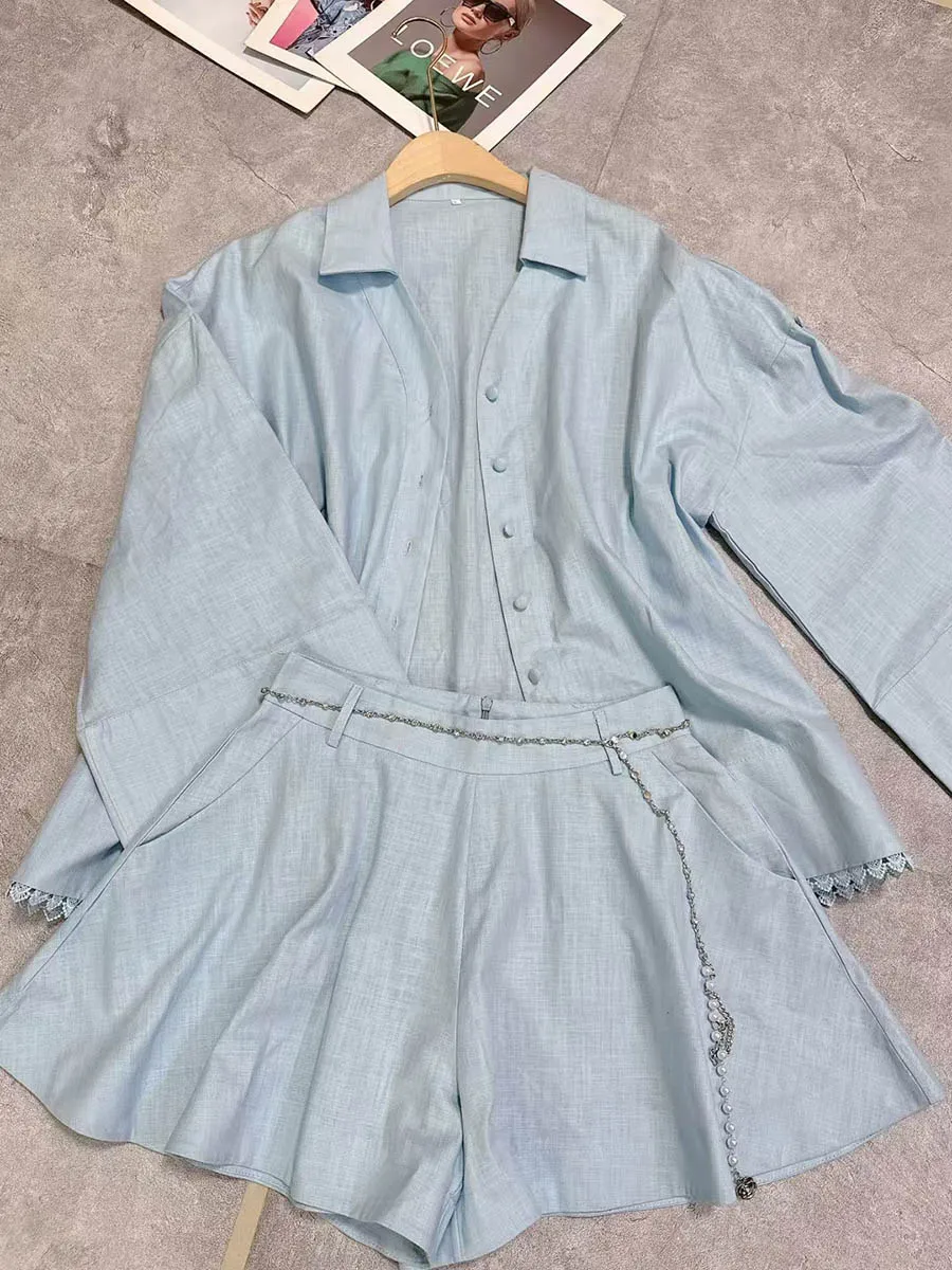 VGH праздничный стиль комплект из двух предметов для женщин лоскутные блузки с