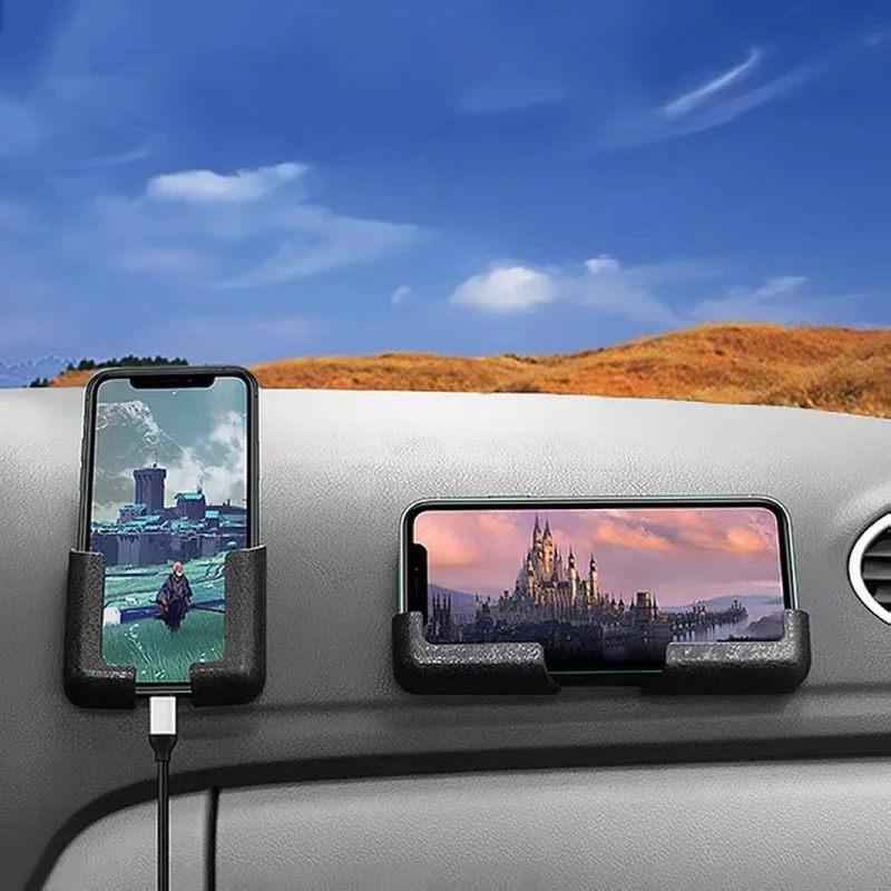 

Multifunction Car Phone Holder Self-adhesive Mount Mini Simple Navigation Phone Stand for IPhone 13 Samsung Xiaomi