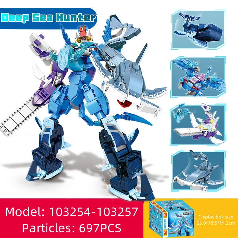 Робот-трансформер SEMBO пластиковый конструктор игрушка сделай сам украшение для