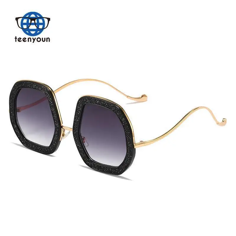 

Teenyoun 2022 New UV400 Goose Egg Sunglasses Luxury Brand Fashion Brand Fashion Street Flash Powder Glasses Punk Sungl