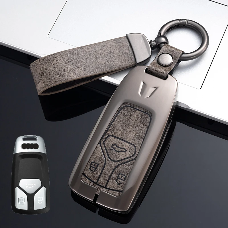

Zinc Alloy Car Key Case Cover Fob Shell for Audi A6 A5 Q7 S4 S5 A4 B9 Q7 A4L 4m TT TTS RS 8S 2016 2017 2018