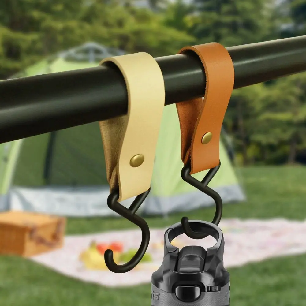 S-образные кожаные подвесные крючки треугольная стойка для хранения полка крючок