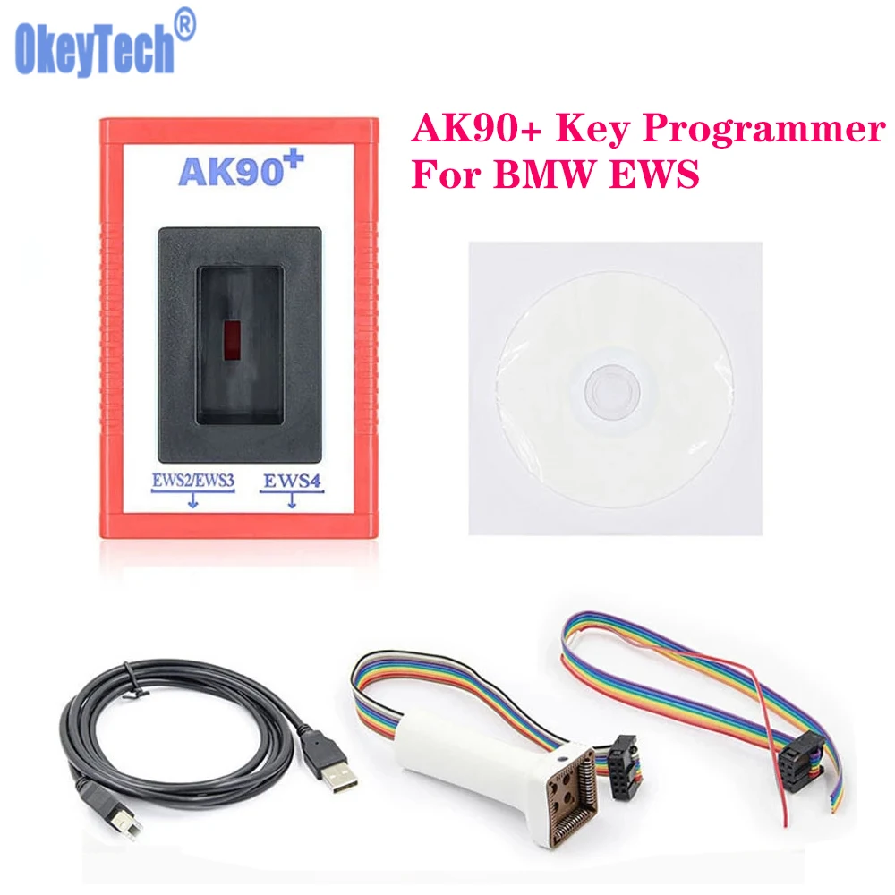 Программатор ключей OkeyTech AK90 + для BMW EWS2/3/4 считыватель кодов V3.19 новейшая версия