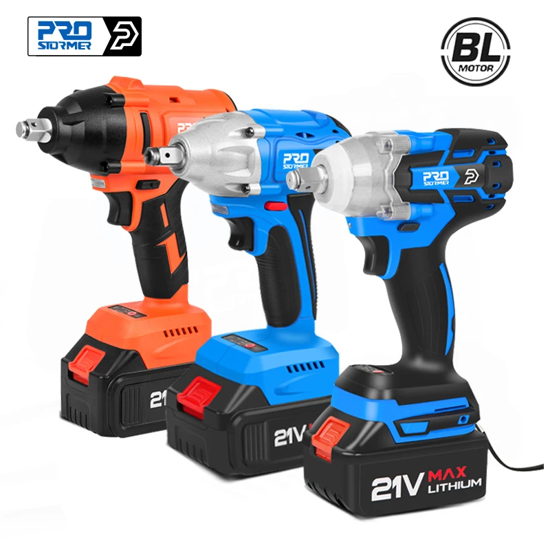 

21V Brushless Wrench Electric Impact Wrench 320NM/350NM/600NM Socket Hand Drill Installation Power Tools By PROSTORMER