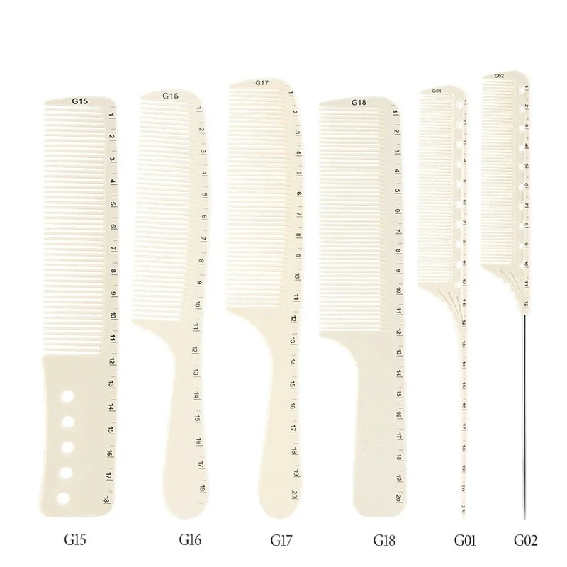 

Professional Hair Stylist Ultra Thin Barber Comb Double-Sided Laser Scale Distribute Pointed Tail Comb Cutting Styling Tools