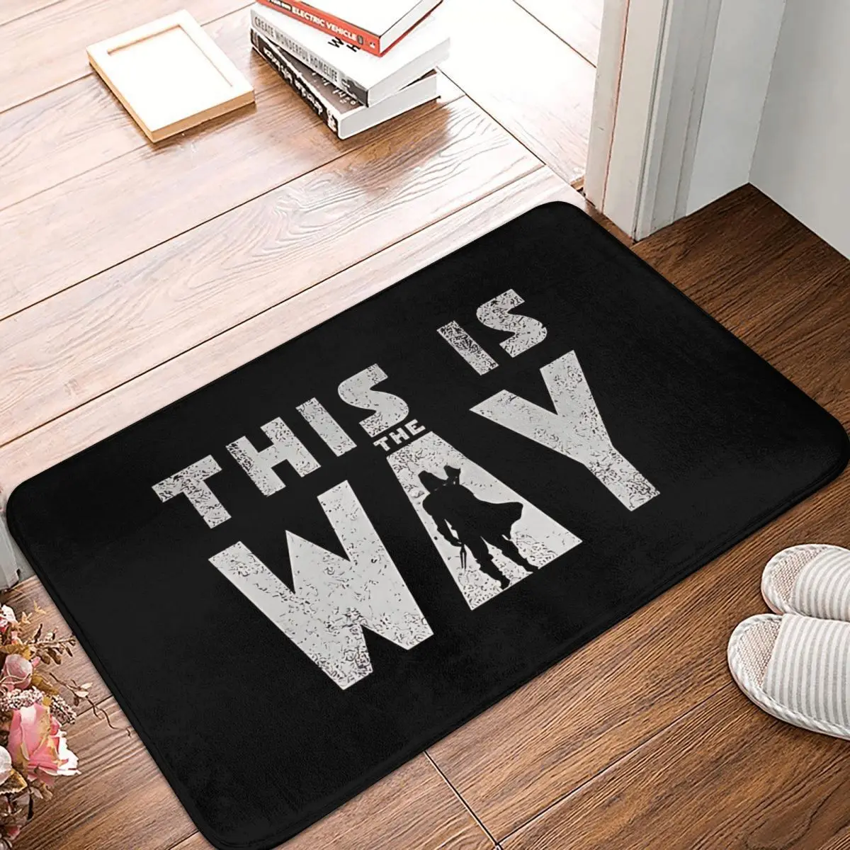 

Anti-Slip Doormat Bath Mat This Is The Way Mando Retro Grey Balcony Carpet Entrance Door Rug Home Decor