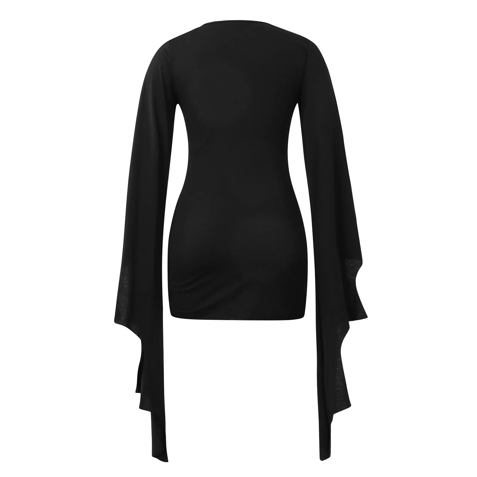 Женское платье на Хэллоуин однотонное сексуальное платье-трапеция с V-образным