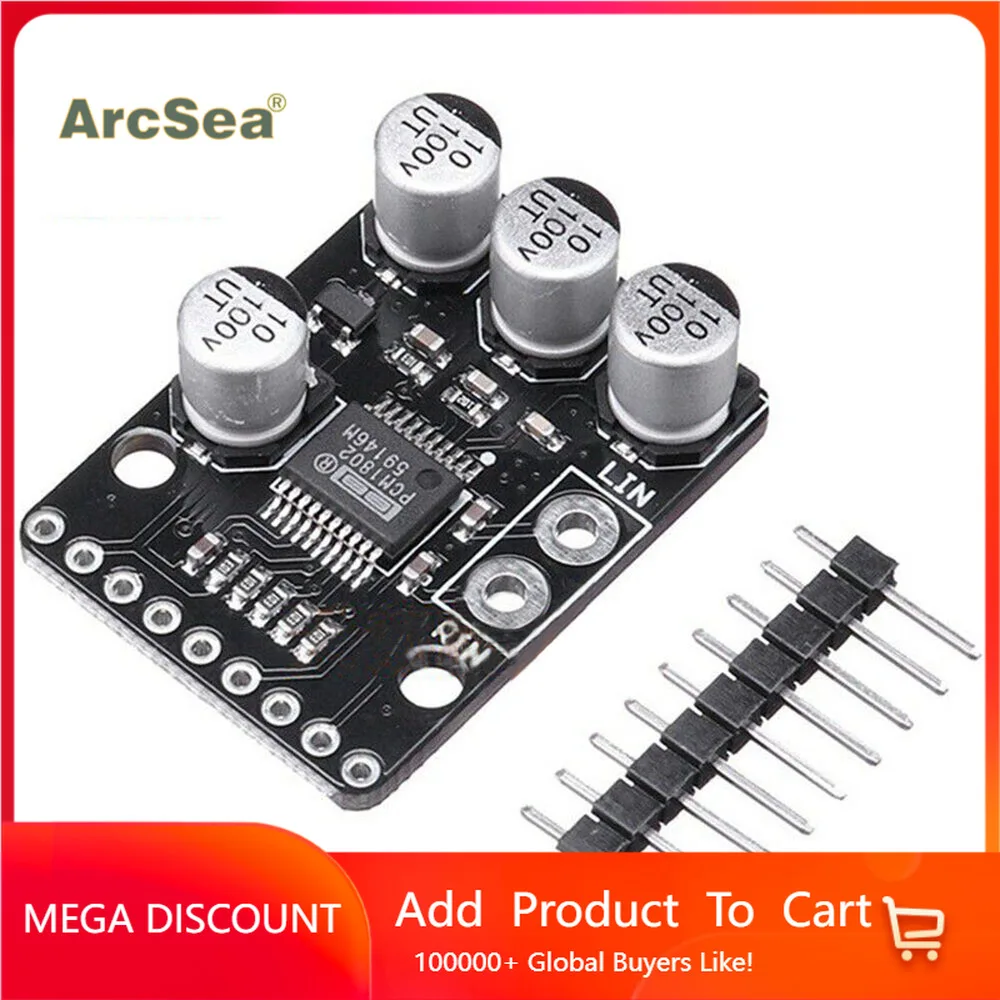 MCU-1802 PCM1802 105 дБ SNR аудио стерео A/D преобразователь ADC декодер 24 бит 96 кГц цифровой PCM AV усилитель плата проигрывателя