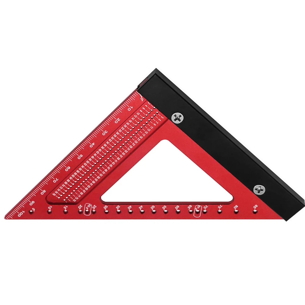 

Triangle Ruler Woodworking Line Ruler Aluminum Alloy Protractor Cross-calibration Ruler Precision Portable Layout Measuring Tool
