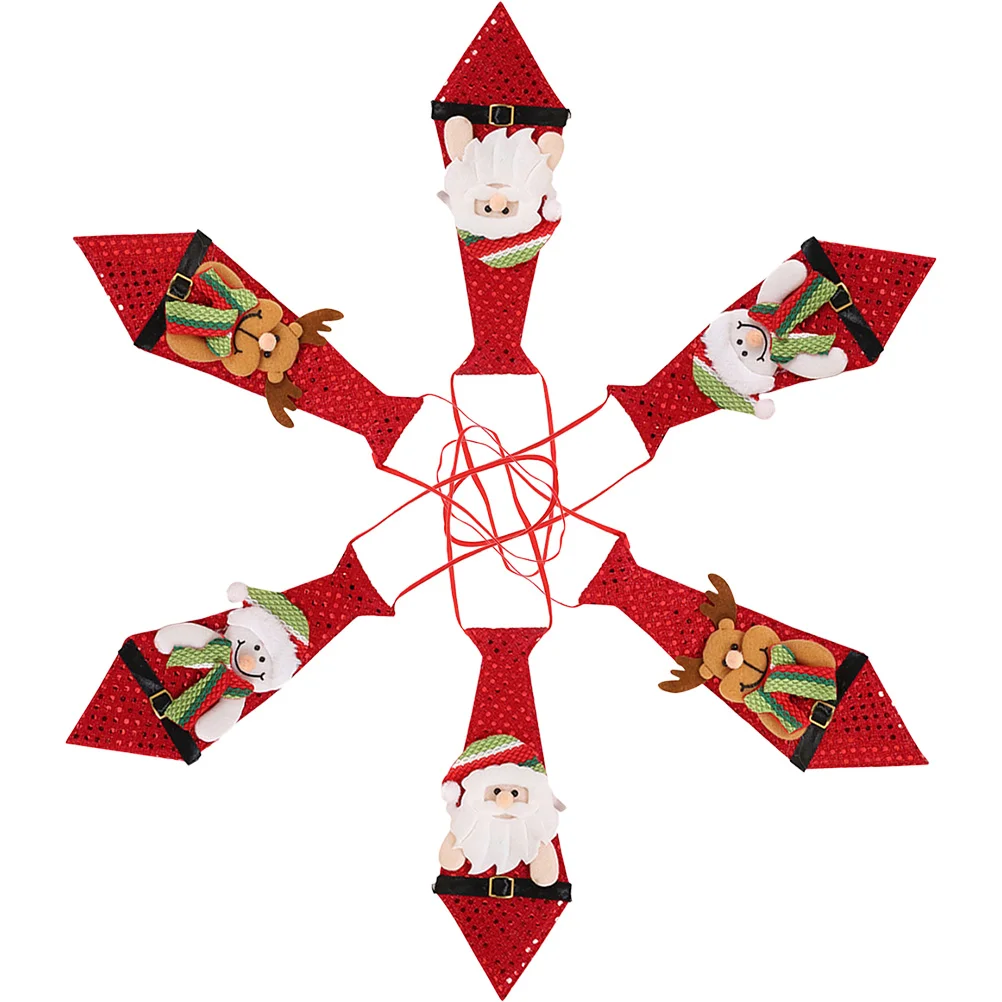

6 Pcs Suit Accessory Men Tie Fabric Necktie Ornaments Decorations Christmas Ties Holiday Man Bow