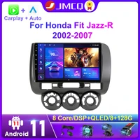jmcq 9 car stereo radio multimedia video player for honda fit jazz 2002 2007 gps carplay right rudder android 11 0 navigation