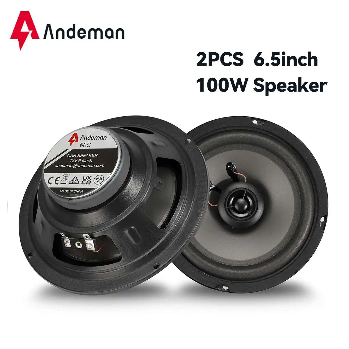 

2pcs K-60C 6.5 inch 12V 100W Car Coaxial Speaker Vehicle Auto Music Stereo 55Hz-22KHz Full Range Frequency Speakers Loudspeaker