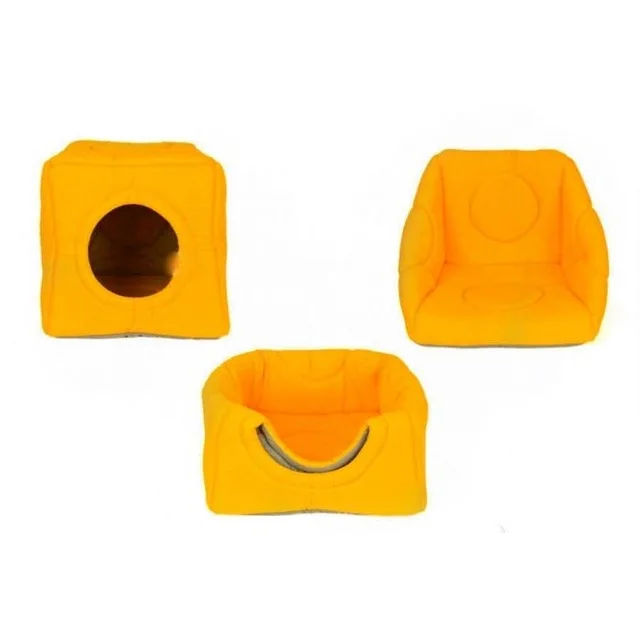 

VP-1543 Petpretty Three Function Fabric Cat Dog Bed Yellow 456790204