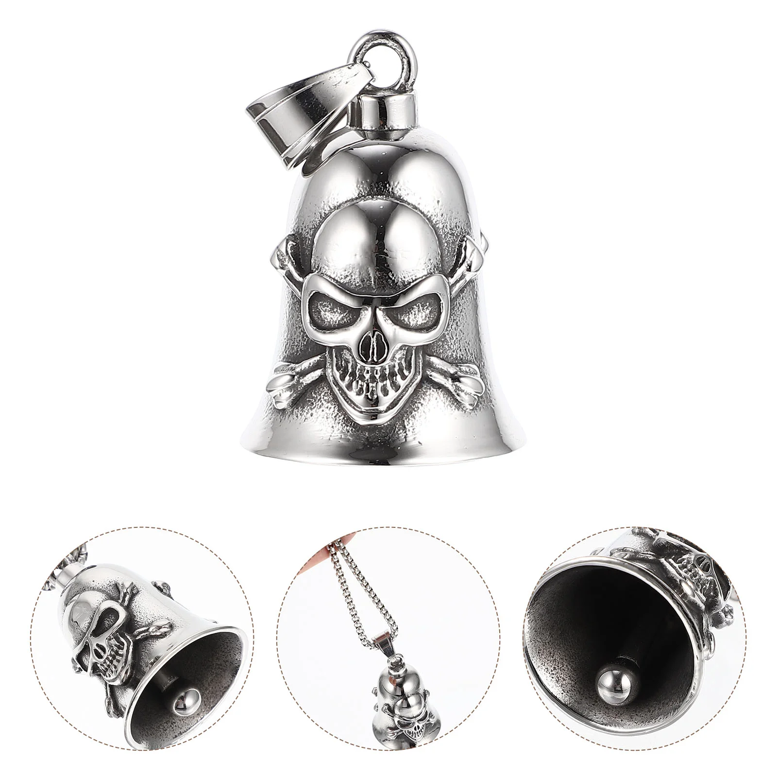 

Bell Motorcycle Biker Necklace Riding Bellscharm Mini Craft Diy Ride Retrokey Chain Ringluckycar Angel Belguard Jewelry Evil