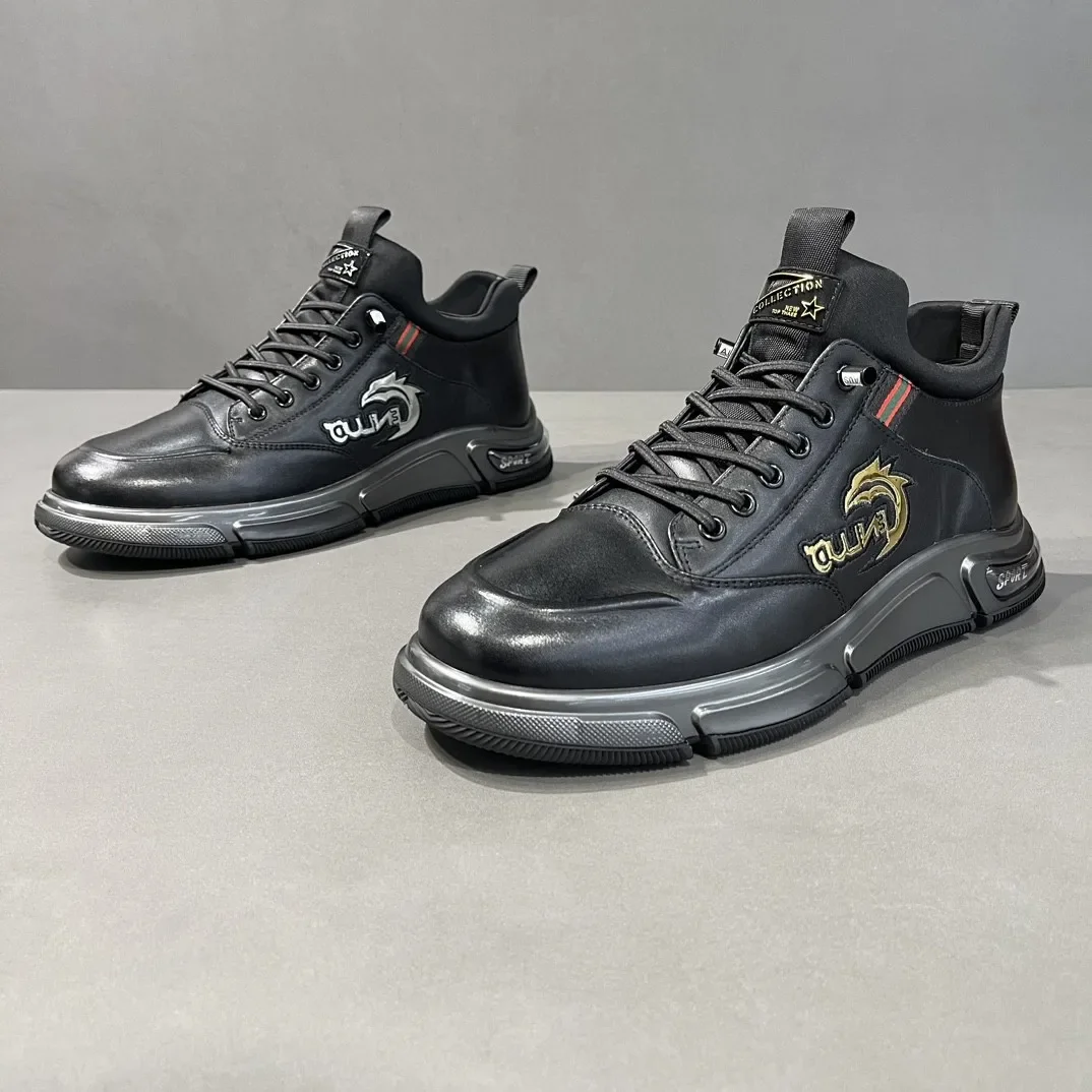 Новое поступление мужская повседневная обувь из коровьей кожи с верхним слоем