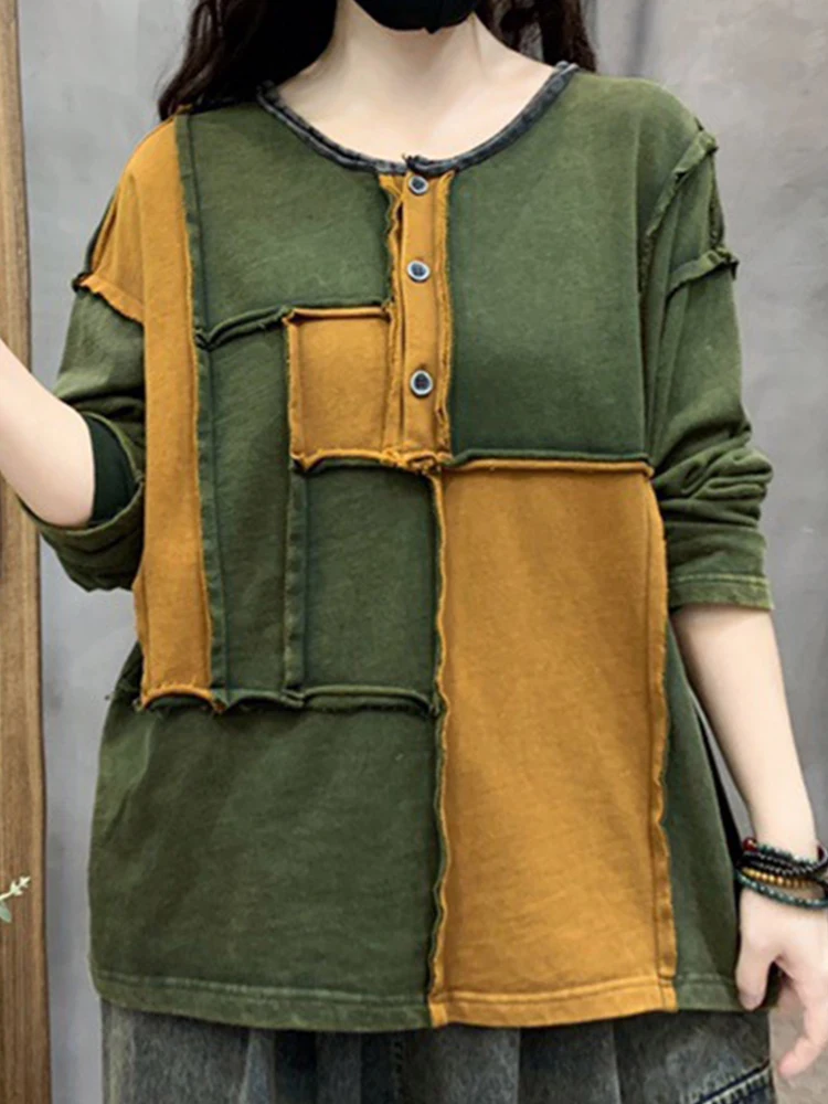 Женская винтажная футболка с круглым вырезом