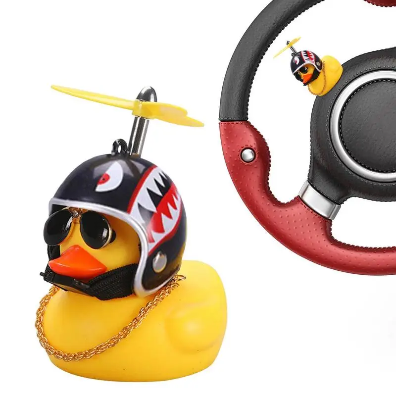 

Rubber Duck Pendant Black/Yellow Duck Road Bike Motor Ornaments Riding Bicycle Accessories Car Decorations for Women Men