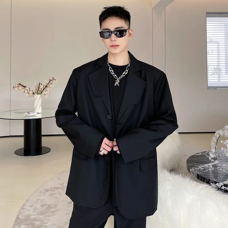 

SYUHGFA мужская одежда 2022 весенний дизайн Новые блейзеры корейский стиль Instagram однобортный повседневный костюм пальто с длинным рукавом блейз...