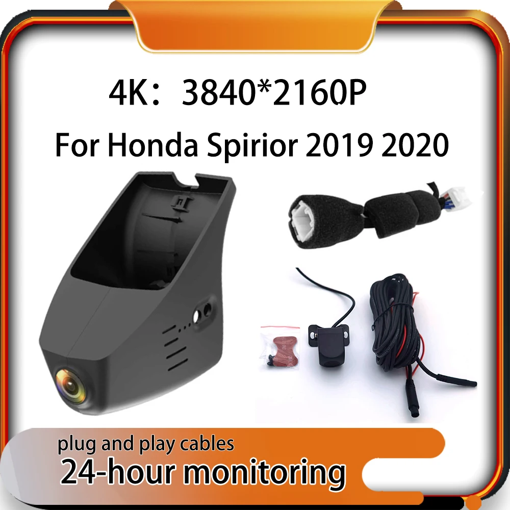 

Автомобильный видеорегистратор, Wi-Fi, GPS, 4K, 2160P, для Honda Spirior 2019 2020