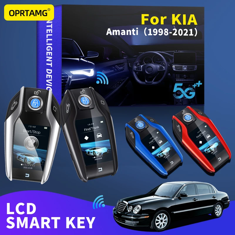 

For KIA Amanti 1998-2021 Newest Universal Modified Boutique Remote Key LCD Screen Keyless Touch Screen Smart KeyCar Accessories