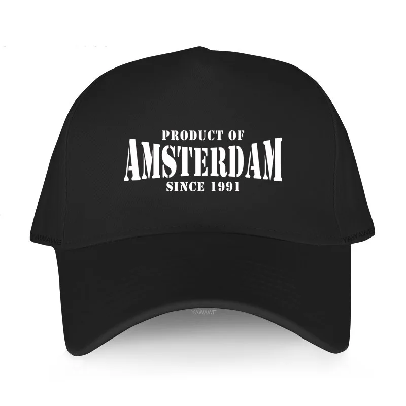 

Fashion Brand Cotton snapback Baseball Cap PRODUCT OF AMSTERDAM SINCE 1991 Adult teens Unisex hat Harajuku Outdoor style caps