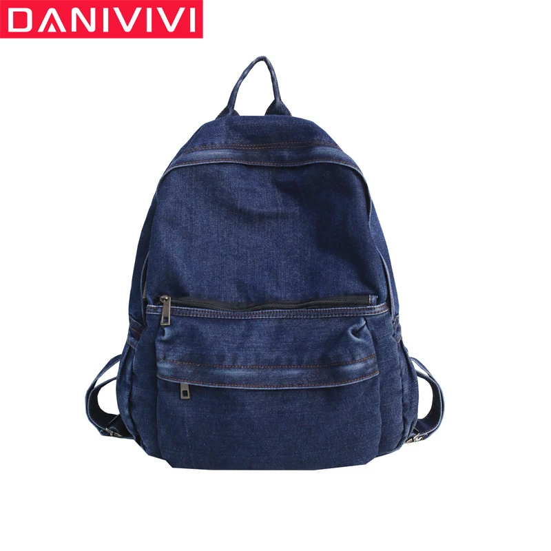 Denim Casual School Backpack Women Bags Travel Jeans Men Large Capacity for Teenage Girls Mochila Feminina Bagpack | Багаж и сумки