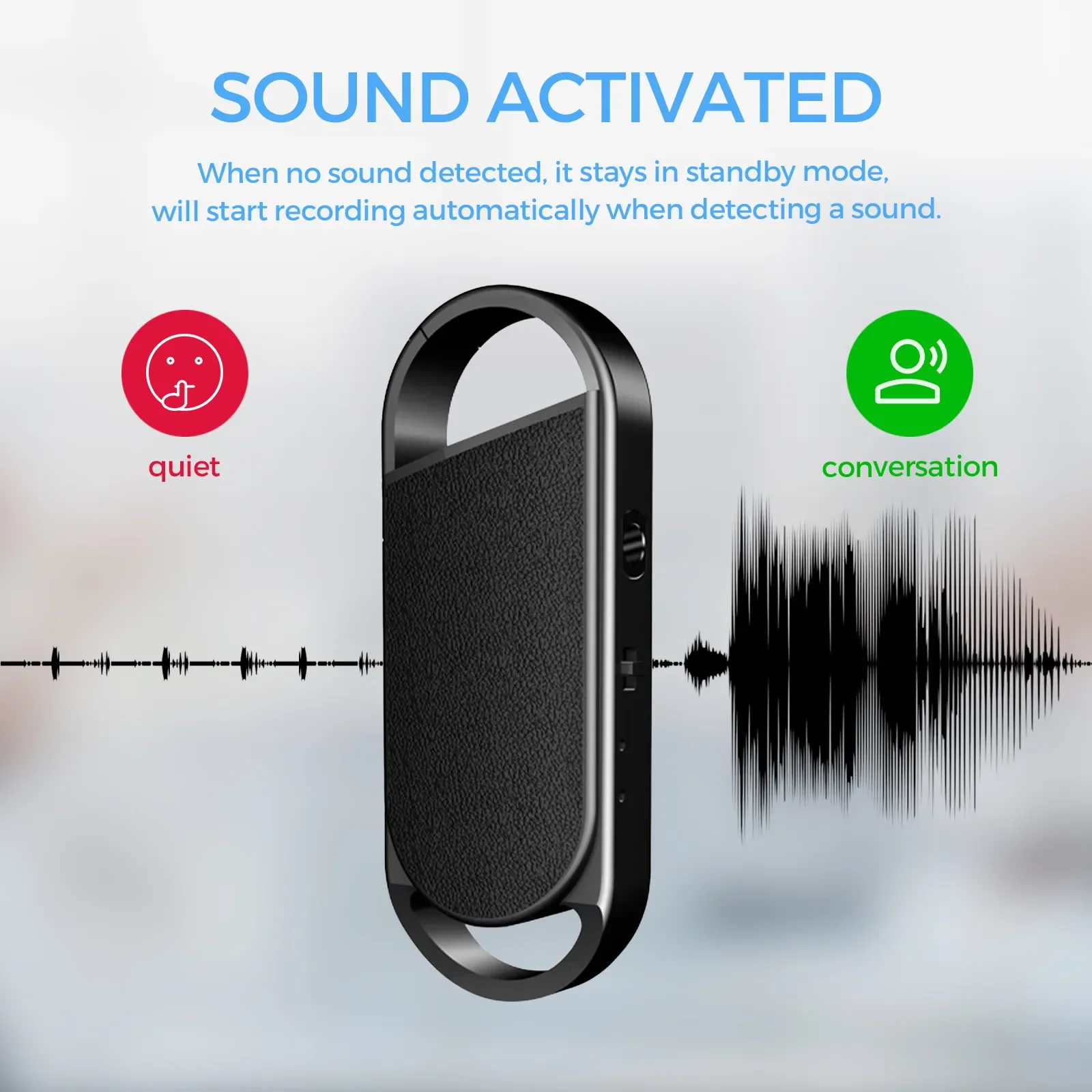 

Mini Keychain Dictaphone Sound Activated USB 192KBPS Noise Reduce High Sensitivity Digital Audio Voice Concealed Recorder 4-64GB