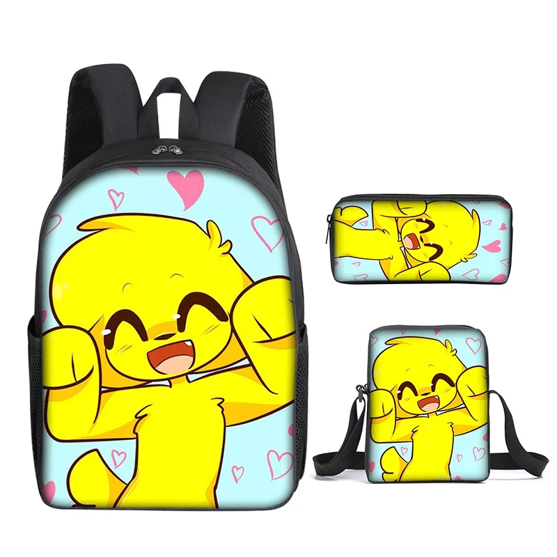 

2023 New Arrival Teen MIKECRACK School Bag Fashion Student Three-piece Set Lightweight Zipper Backpack Shoulder Bag Pencil Bag