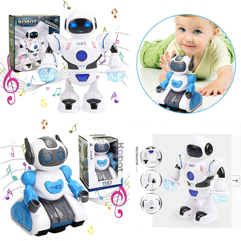 

Детский танцующий робот, вращасветильник светящийся Музыкальный Электронный Поющий игрушечный робот, детская интеллектуальная игрушка для раннего развития, подарок на день рождения