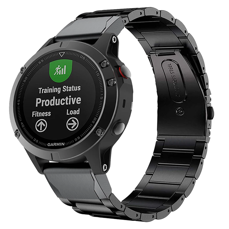 

Браслет из нержавеющей стали для наручных часов Garmin Fenix 7 7X 6 6X Pro 5 5X GPS Plus Forerunner 945 935