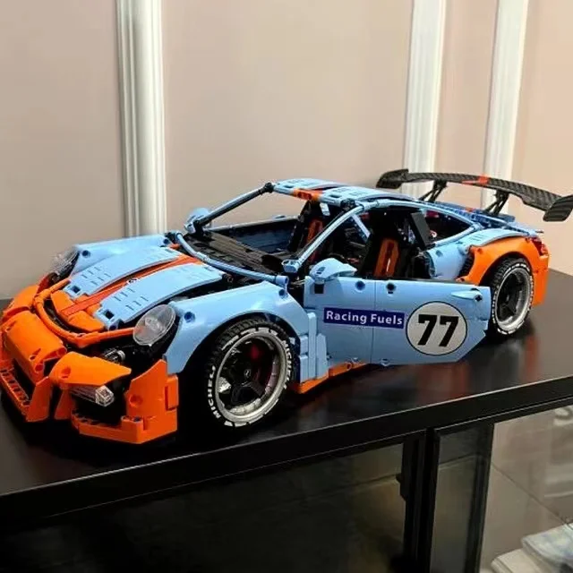 

MOC Gulf Oil Color GT Racing Car Fit 42056 High-Tech Super Sport RS Model Building Block 20001 Boys Toys Children Birthday Gifts