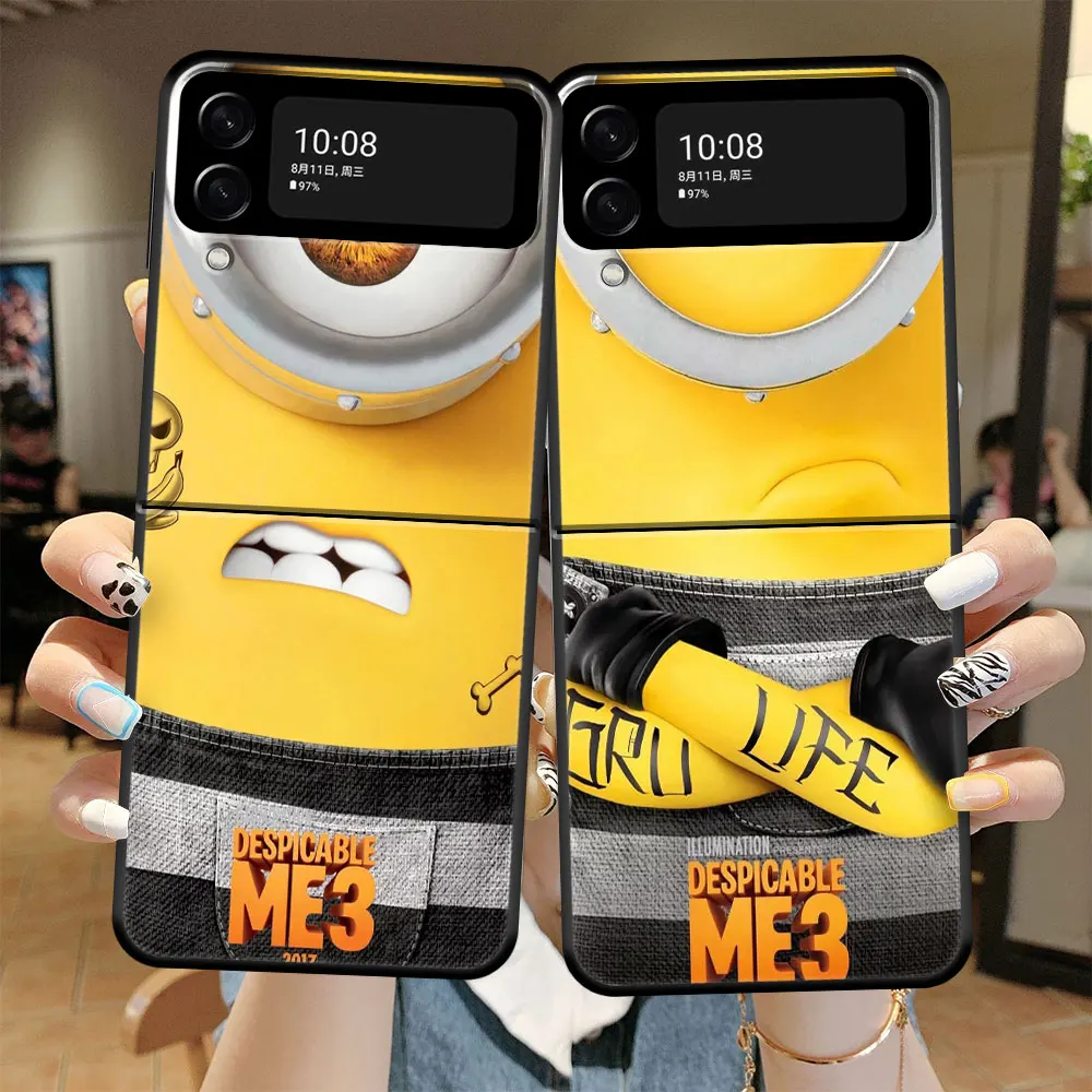 

Case for Samsung Galaxy Zflip3 Zflip Z Flip 5G Flip3 SamsungZFlip3 Flip35g Celular Despicable Me Minions Cell Protection Black