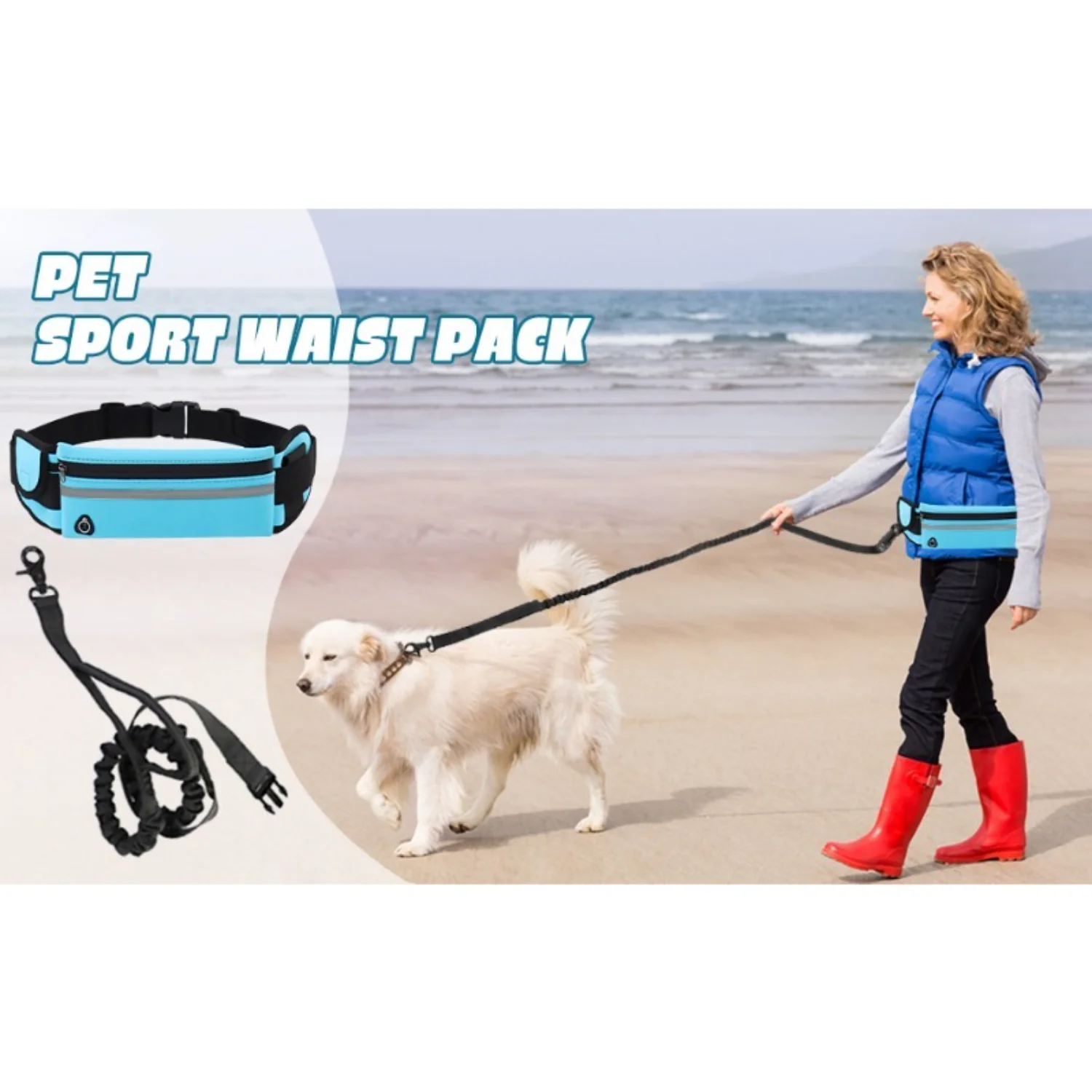 Gray Jogging Dog Free Ride Anti-Crush Protective Gear Comfortable Running