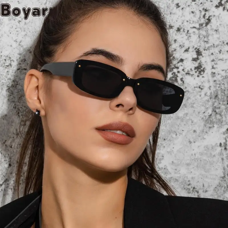 

Мужские и женские очки в стиле стимпанк Boyarn, маленькие квадратные солнцезащитные очки контрастной формы