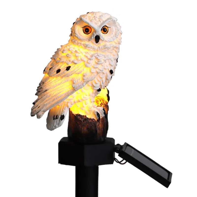 

Resin Craft Garden Decoration Simulation Animal Solar Owl Led Light Lawn Floor Outlet Courtyard Landscape Lamp