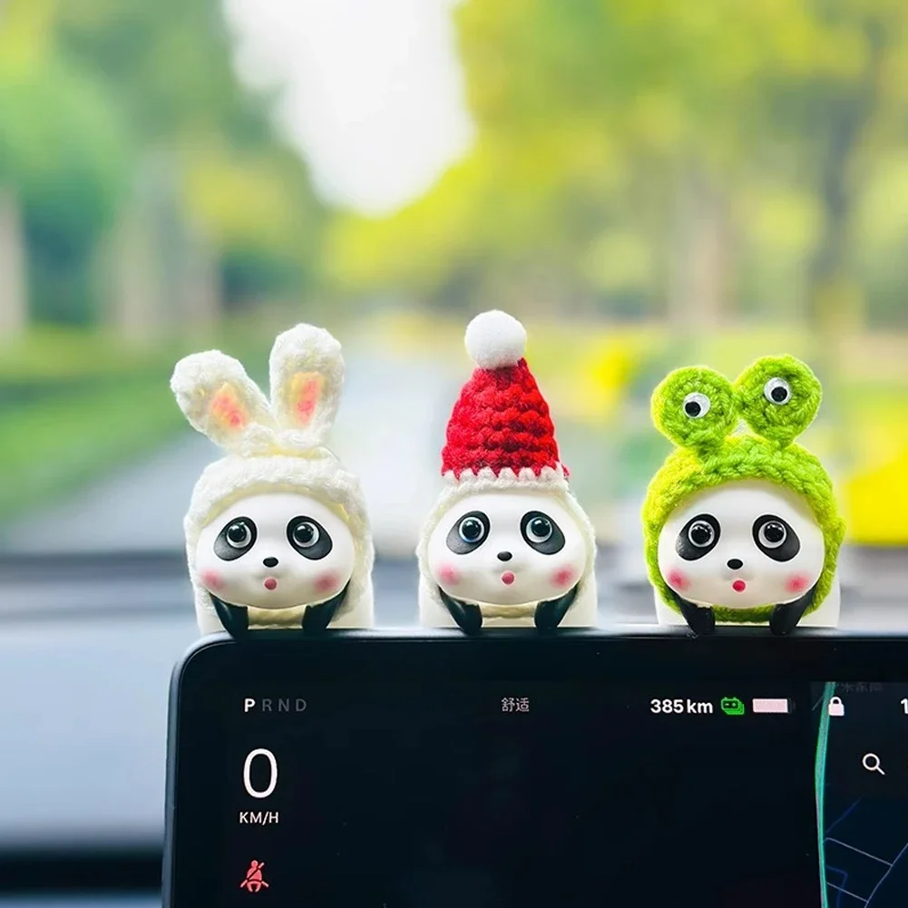 Милая центральная консоль автомобиля украшения в виде панды для интерьера