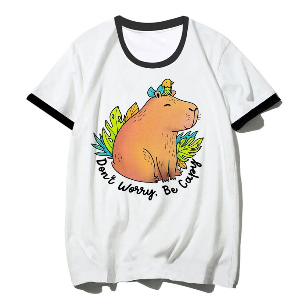 

Tee Shirt Femme Funny Emo Capybara T-Shirts Women Streetwear Tee 00s Girls Harajuku Funny Japanese Clothes Fashion 90s Tshirt