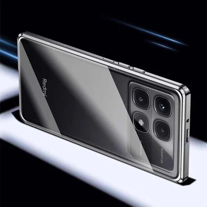 Двухсторонний стеклянный чехол для телефона Xiaomi Redmi K70 Ultra 70 ультрамагнитный с