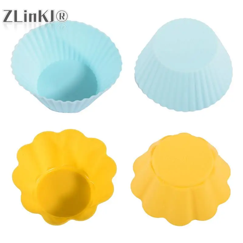 

1pcs Silicone Cake Mold Round Shaped Muffin Cupcake Baking Molds Kitchen Cooking Bakeware Maker DIY Cake Decorating Tools Color