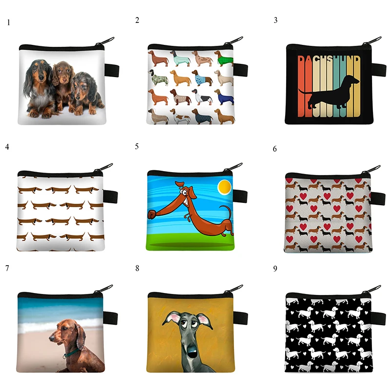 

Cartoon Cute Dachshund Printed Cosmetic Bags Fashion Women Travel Storage Bag Animal Ladies Reusable Makeup Bag Custom Pattern