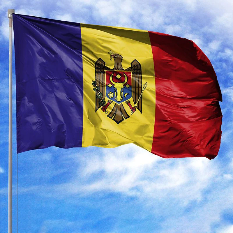 Флаг Eoodlove молдавский флаг 90x150 см внутренний и наружный 3x5 футов настраиваемый с