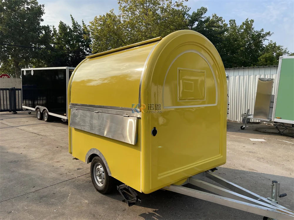 Фото Настроить размер Food Truck Уличные мобильные тележки Пицца Кофе Humberger Концессия Открытый пищевой прицеп Киоск для продажи №1